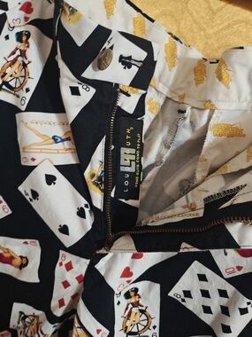 Loudmouth Golf Mens Novelty Playing Cards Pinup Girls Print Shorts